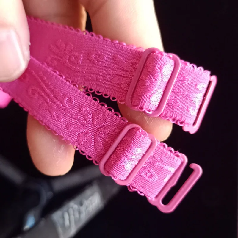 
factory wholesale stock multicolor 15mm jacquard bra strap adjustable elastic bra strap for underwear shoulder strap 