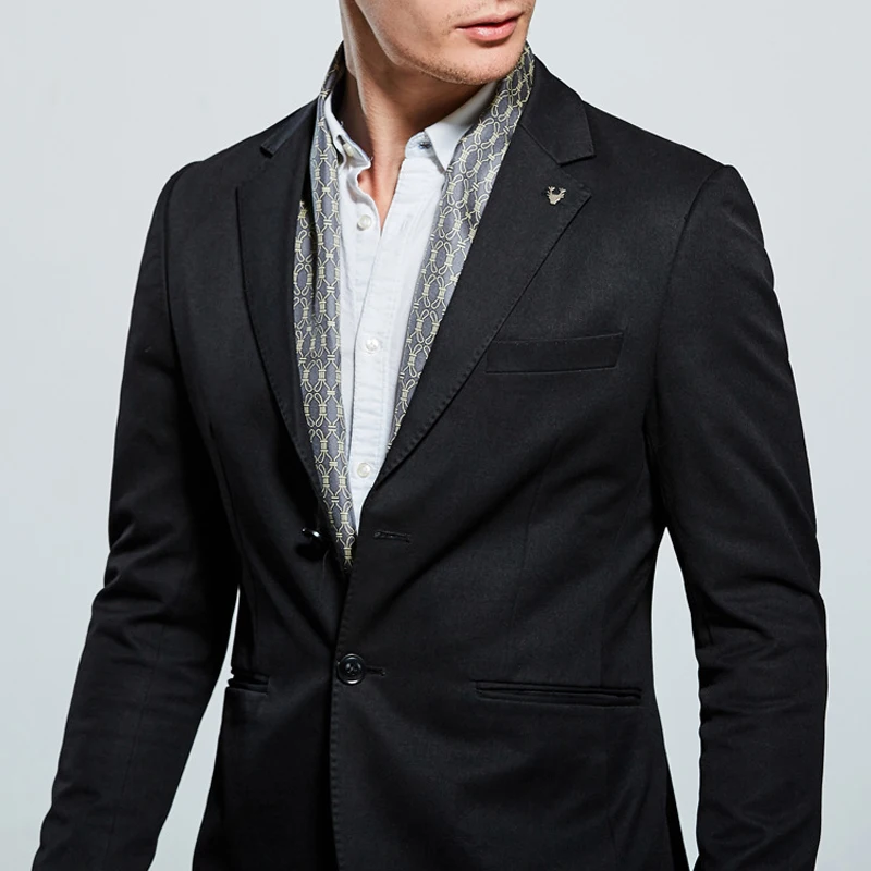 Wholesale Mens luxury 100% pure silk scarf custom print scarves