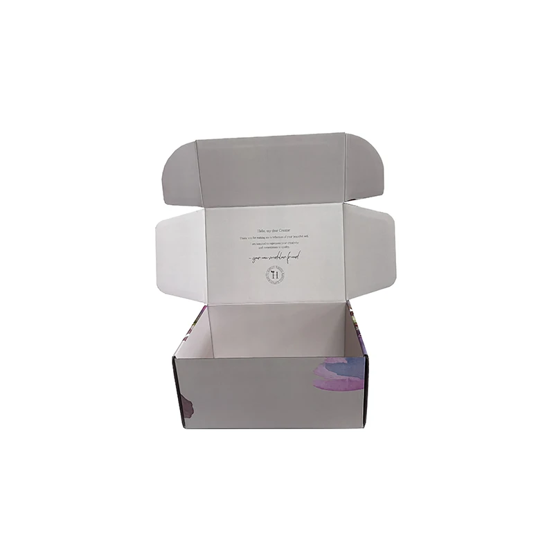 Hot Sale Customized Flower Paper Box Cosmetic Packaging Gift Mailer Box Printing Express Corrugated Box For Skincare Packaging