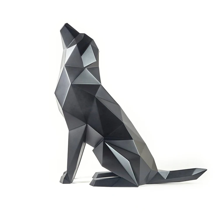 FPR Fiberglass Dog Big Animal Sculpture Resin Craft Characters Statue Figure for Outdoor Decoration