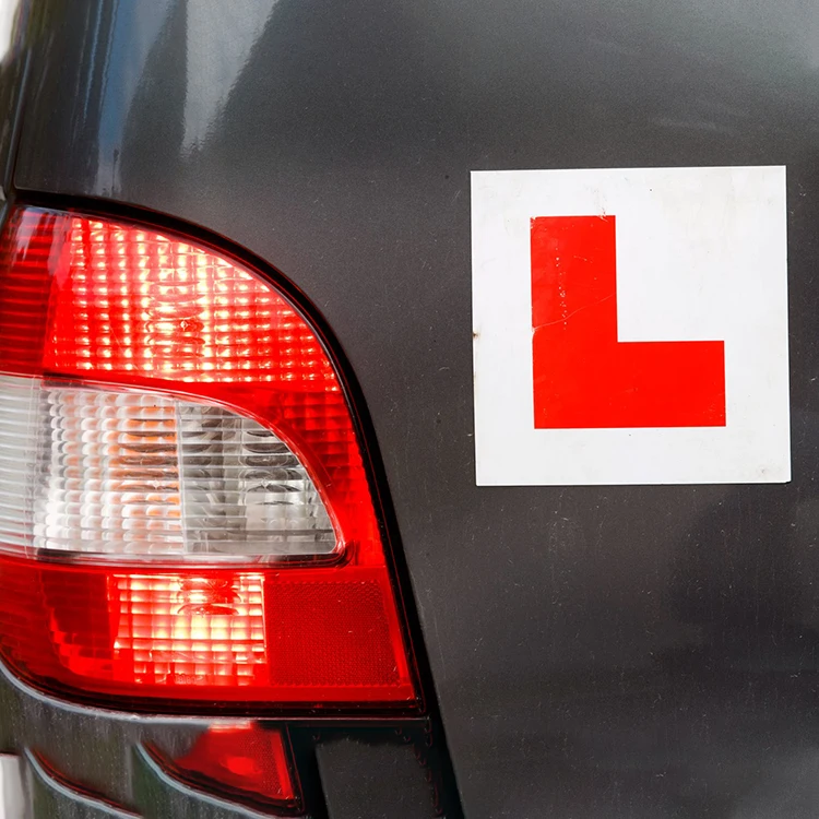 15x15 см обучающая табличка для водителя Знак автомобиль Вождение школа Начинающий символ красная буква L на квадратном белом фоне