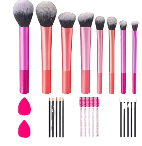 Beauty Color 25piece Award Winning Professional Makeup Brush Set Vegan Makeup Brushes with Case, Makeup Sponge,Eyeliner Gift Box