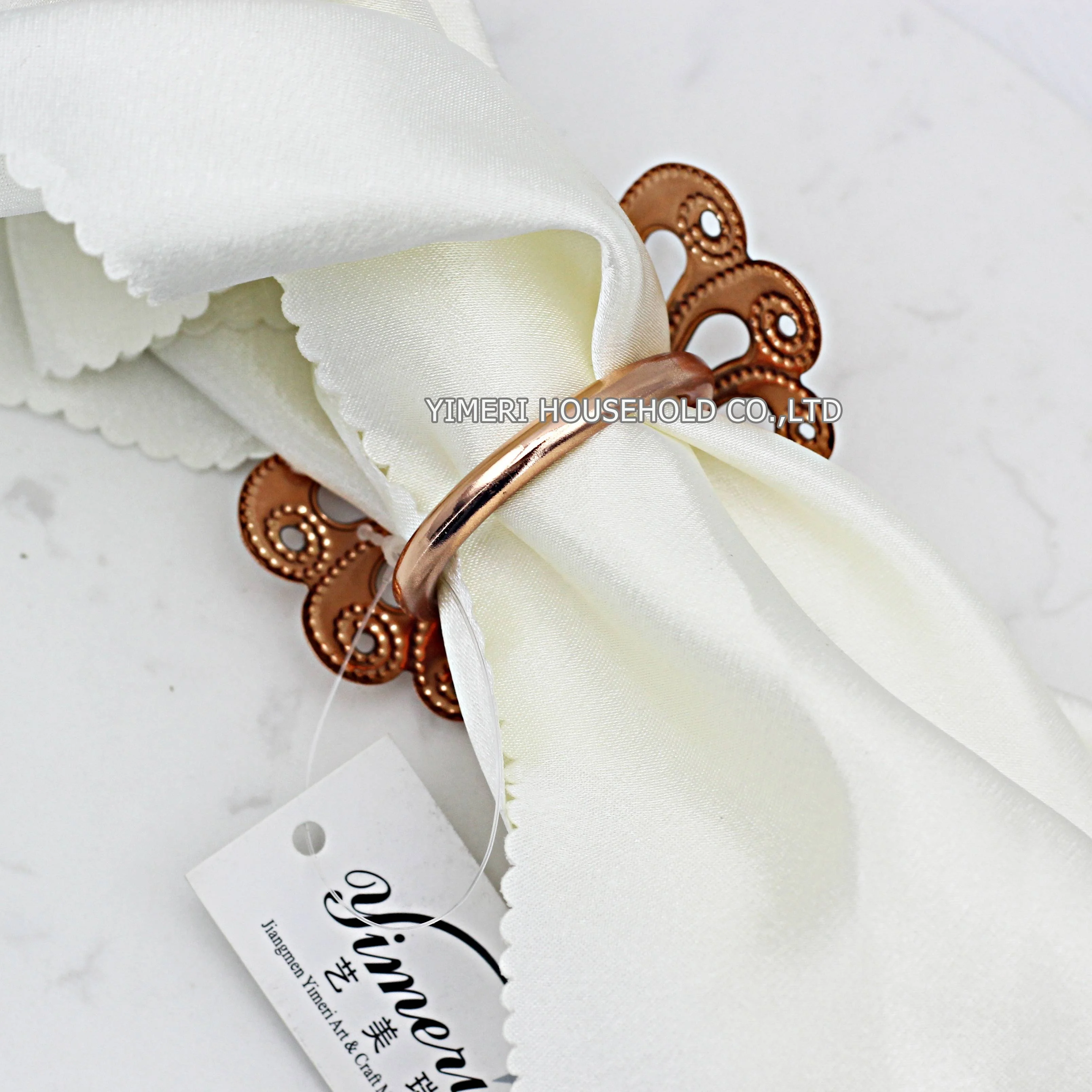 custom iron metal golden butterfly napkin ring for wedding banquet dinner party birthdays table decor