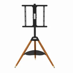 32inch-75inch Latest Design Luxury Artistic Easel Studio Wood TV Floor Tripod Stand With 3 Legs and A Heart DVD/AV Metal Tray