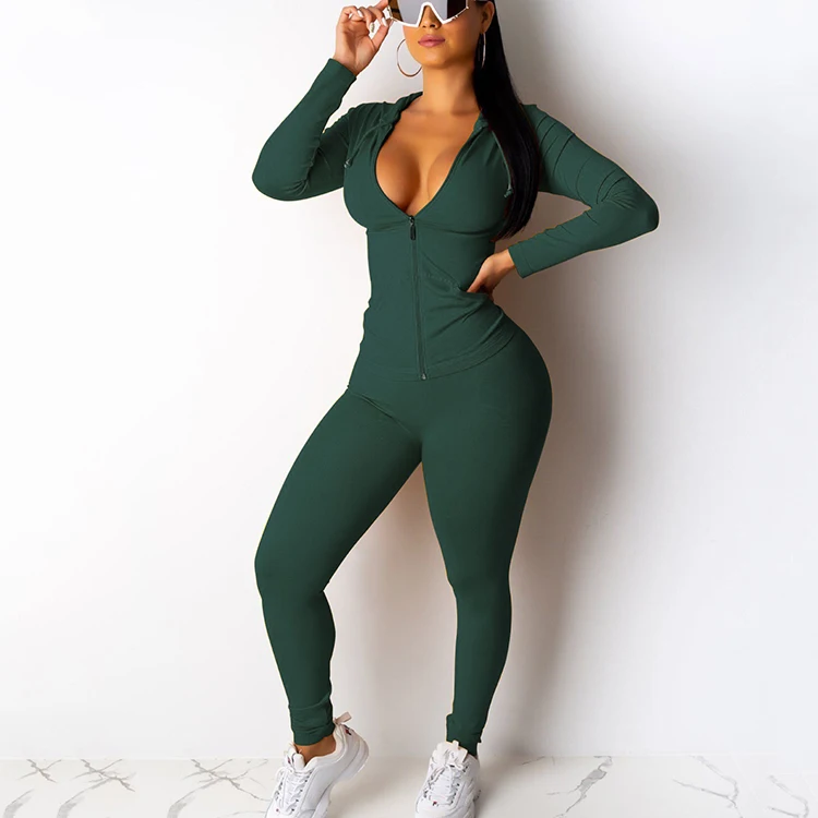 New design hoodies tracksuit 2 piece set track suit for women