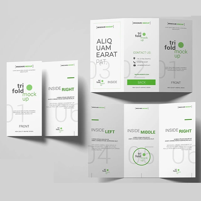 Product instruction manual custom digital 3C single page three folding page custom booklet brochure sample