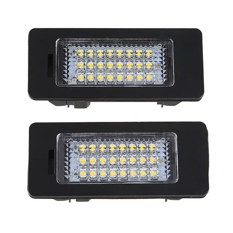 
2x Car led wireless License Plate Light fit for BMW Error Free 24Led White Rear License Tag Lights X5 X6 M3 E39 E60 E70 E71 E82 