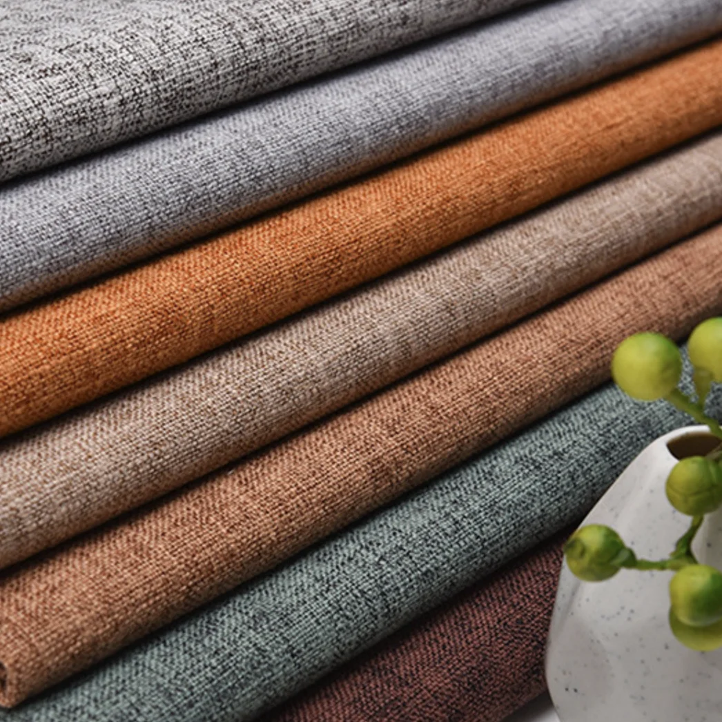 Hot Sale Spring Summer Tablecloth Pillow Polyester Coarse Linen Cloth Sofa Cushion Solid Color Thickened Canvas Linen