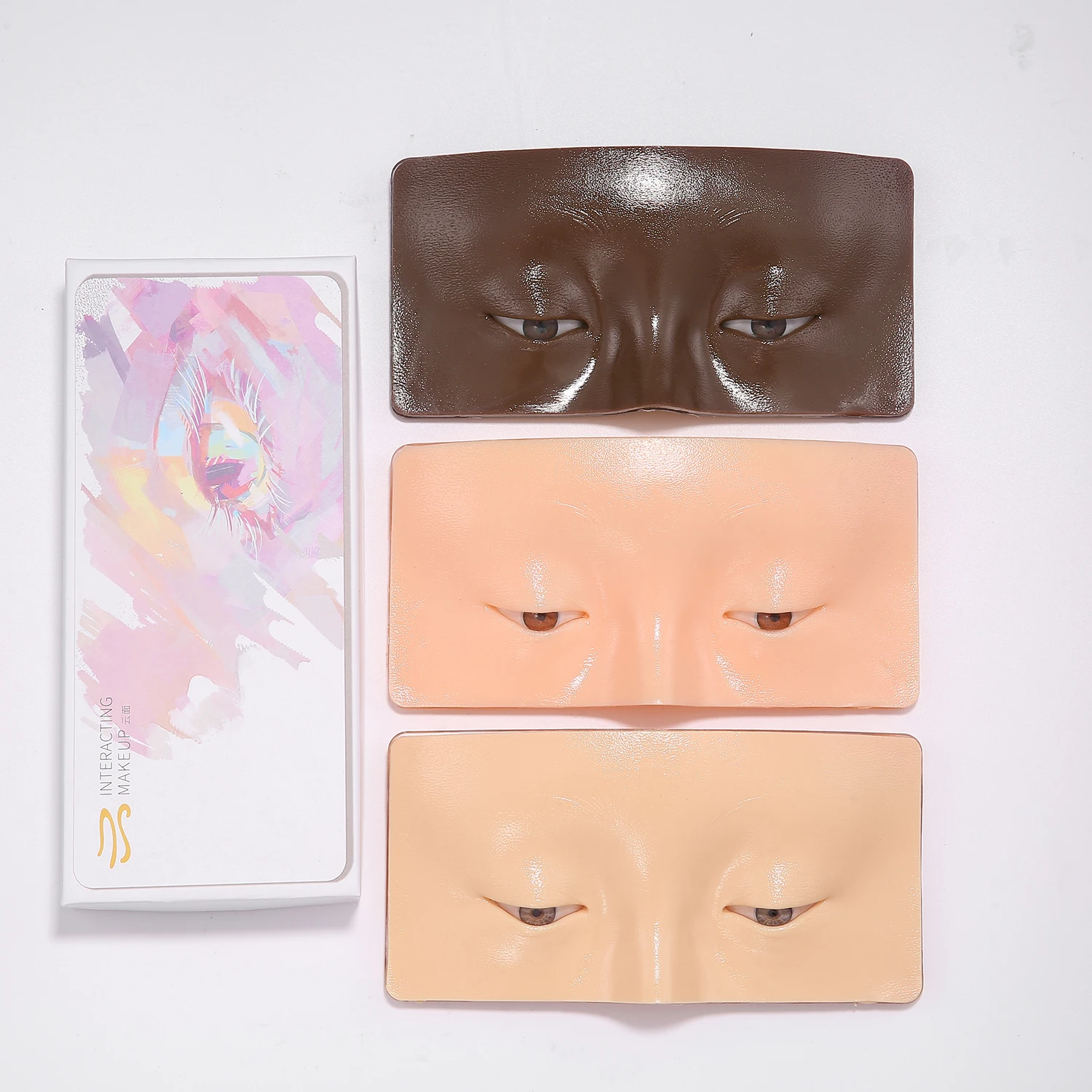 The Perfect Practicing Makeup Silicone Face Eye Pad Bionic Skin for Make Up Face Eyelash Eyebrow Makeup Practice Face Board Skin