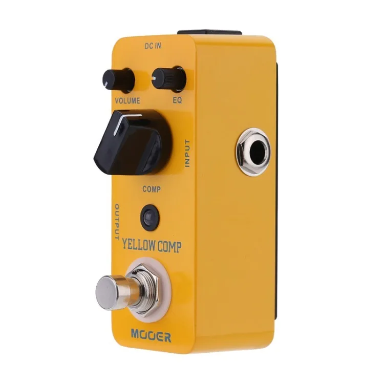 Yellow Comp Mini Optical Compressor Effect Pedal for Electric Guitar True Bypass