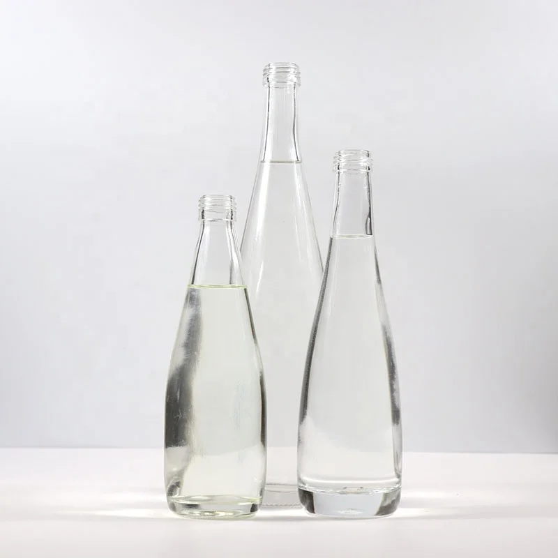 Классические стеклянные бутылки с длинным горлышком для крепких напитков 330 мл 500 750 плоские виски бурбона джина текилы бренди энергетических