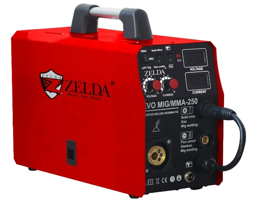 Economic Multi-function Inverter MAG TIG MMA MIG Welding Machine Machine Manufacture Soldadora Inverter for Home Use 4 in 1 Red