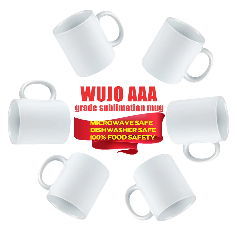 11oz 3A White Sublimation Mug Heat Press Custom Ceramic Cups Mugs Blank Wholesale Sublimation Mug