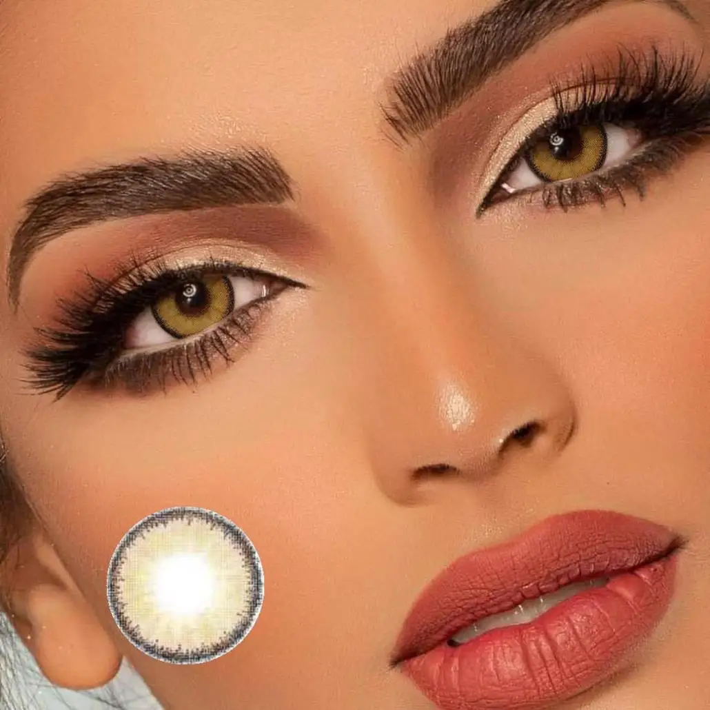 Egypt brown colored contact lens  contact lenses eye contacts cosmetic soft lens size 14mm