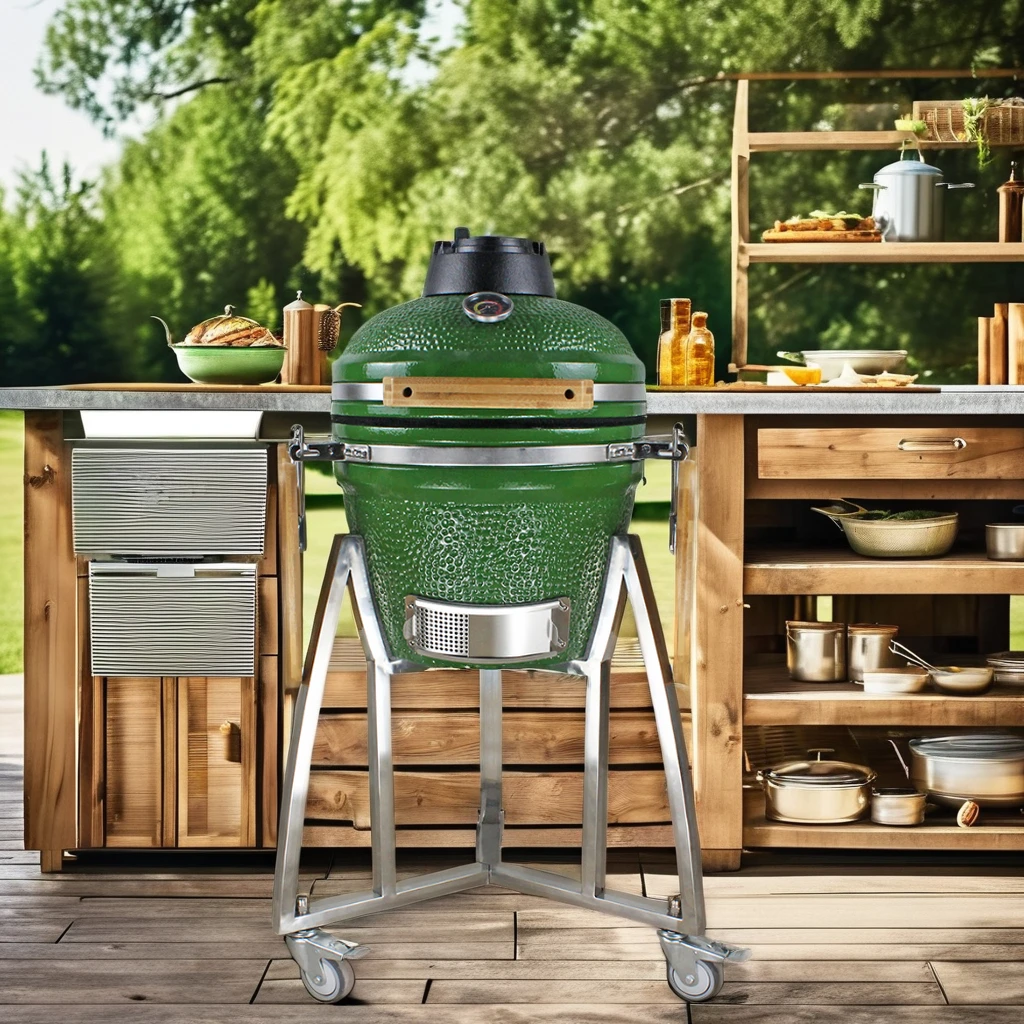 AUPLEX grill Kitchen 16 inch Komodo Smoker bbq Freestanding Outdoor ceramic grill kamado