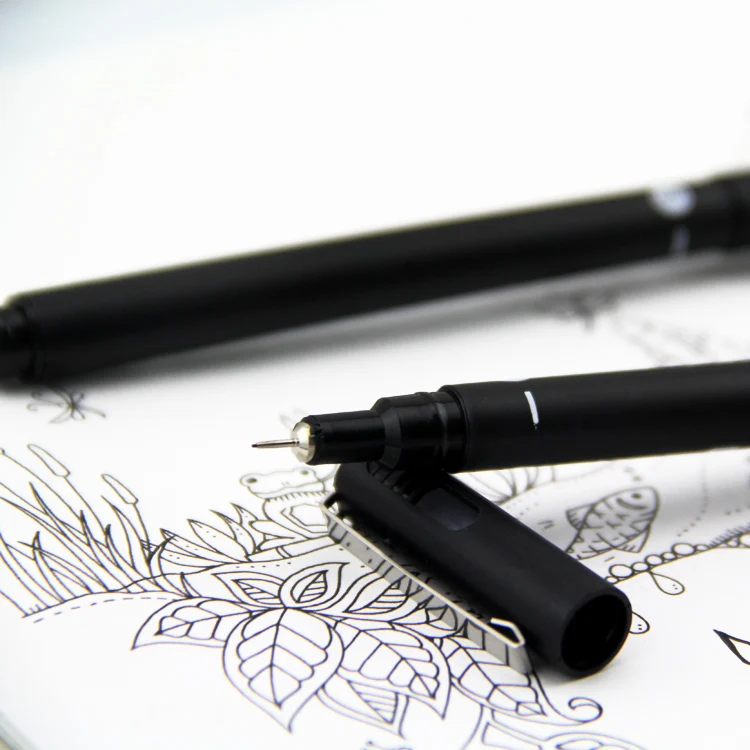 12 видов цветов Цветные микронные водонепроницаемые нетоксичные пигментные чернила ручка для рисования