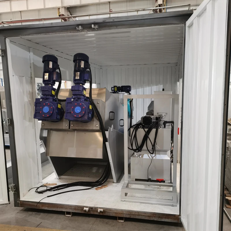 Screw Type Sludge Dewatering Machine Dewater Machine For Sewage Treatment