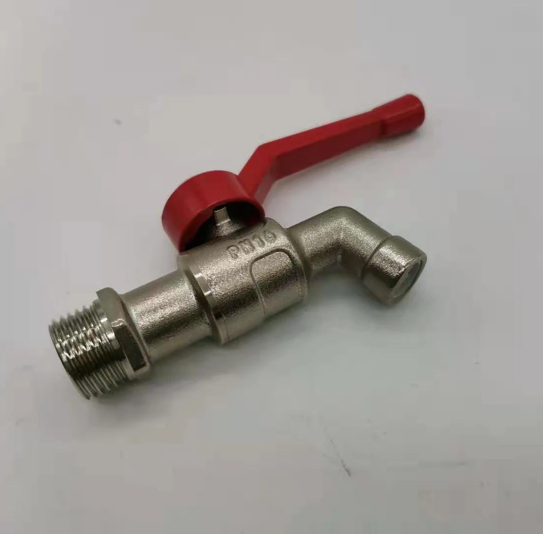 Garden Brass Irrigation Hose Bibb Faucet, Freeze Proof Connector with 1/2 Inch Water Hose Outlet Shutoff Valve S