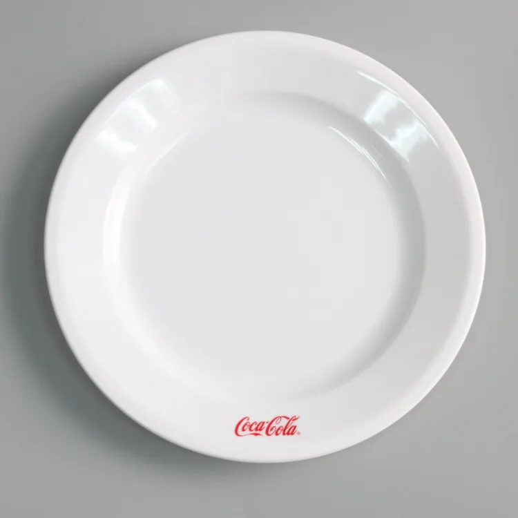 Custom logo Premium plastic plates blue dinner plates