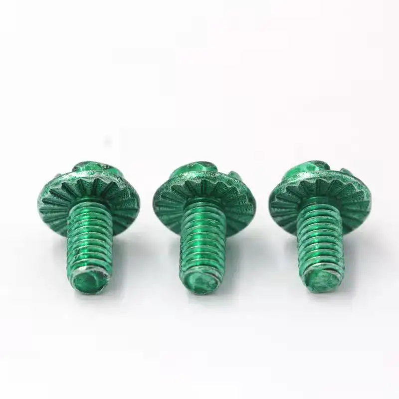 M4*5 M4*8 Grounding Screw Grounding Accessories Steel Green For Use With Fastening Ground Conductor