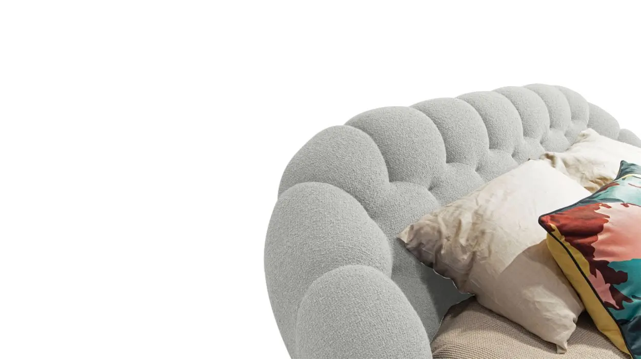 Roberto Cavalli bed Designer bubble bed Italian light luxury creative modern fabric soft bag simple double fabric bedroom bed