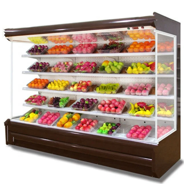 Grocery freezers Multi-deck Open Cold Drink Vegetable Fruits Open Display Fridge Chiller