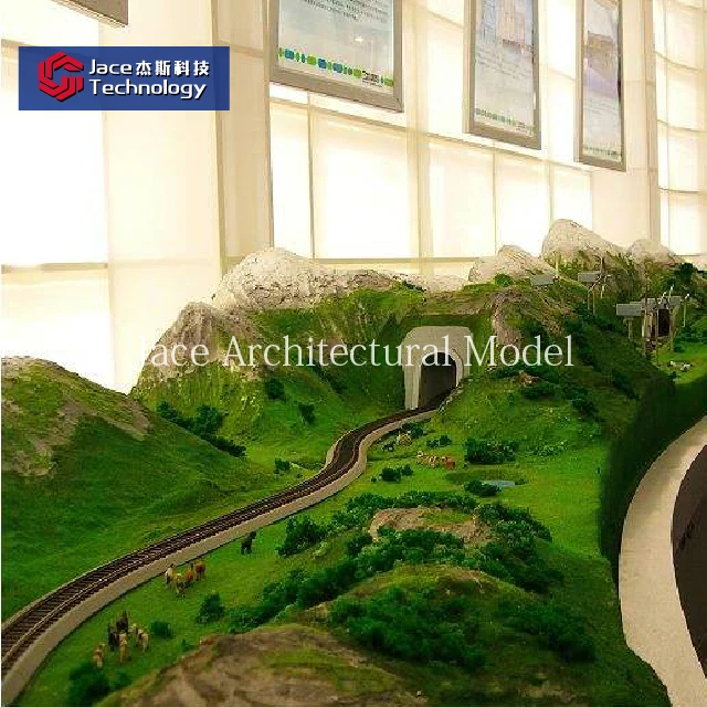 
Professional factory train railway layout residential building models for project presentation 