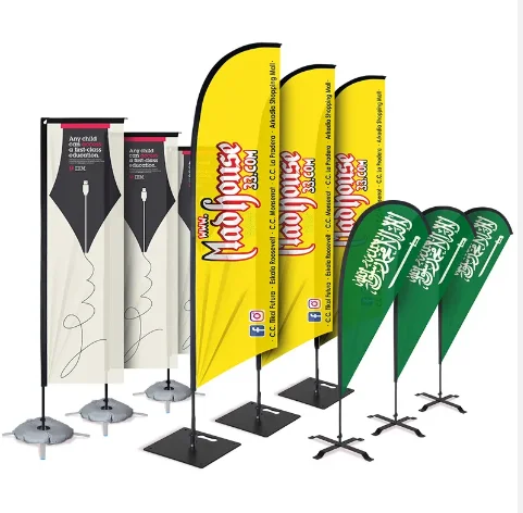 Wholesale Custom Advertising Flying Flag Street Roadside Advertising Feather Flag Banner