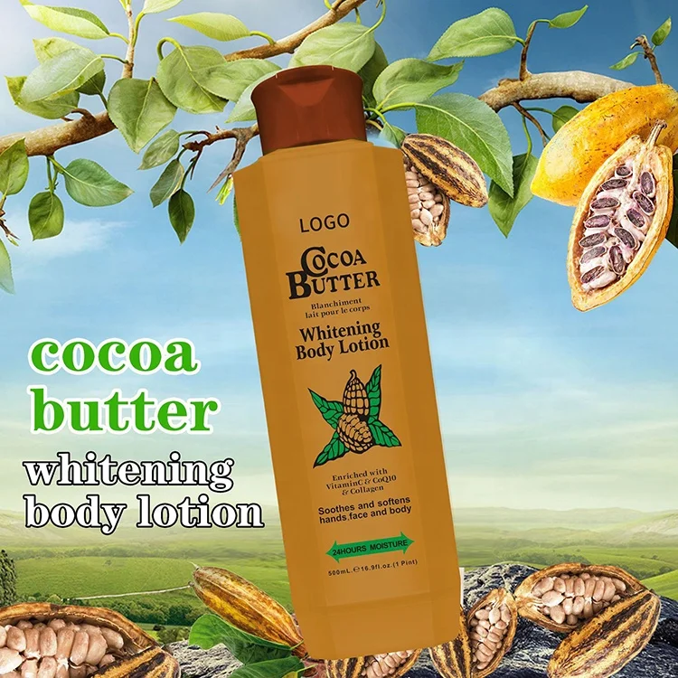 500ml cocoa butter hand and body lotion organic coca high quality men whitening body lotion