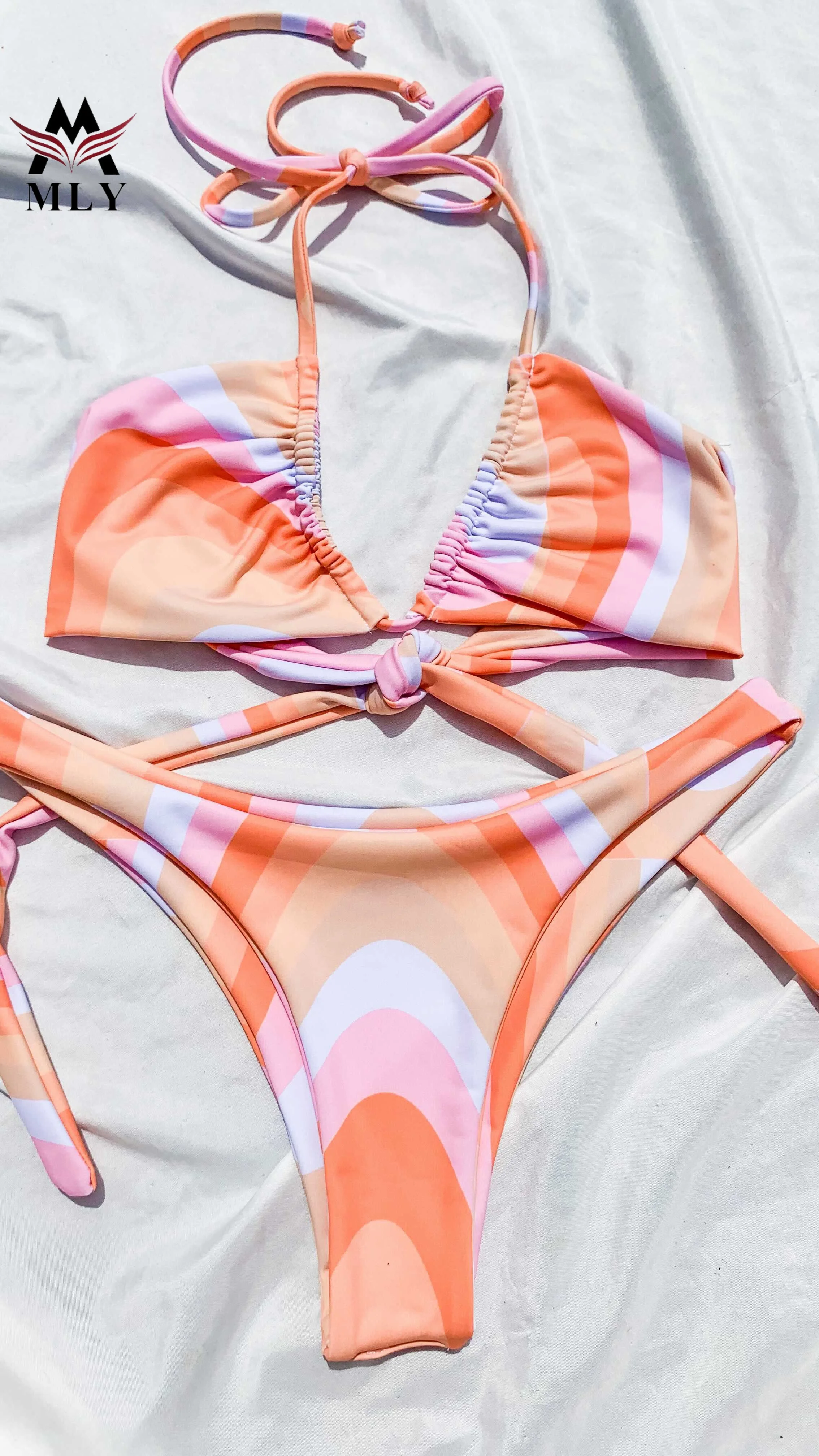 MLY Custom floral printing surfing swimwear bikini fitness women swimwear girls bikini sexy