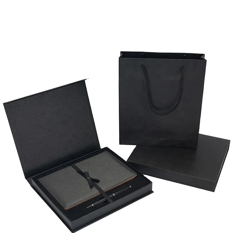 wholesale custom leather notebook set notebook and pen gift set with gift box