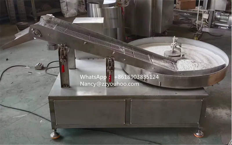 Commercial food cake powder coating machine sesame cake coating flour wrapping machine daifuku mochi machine
