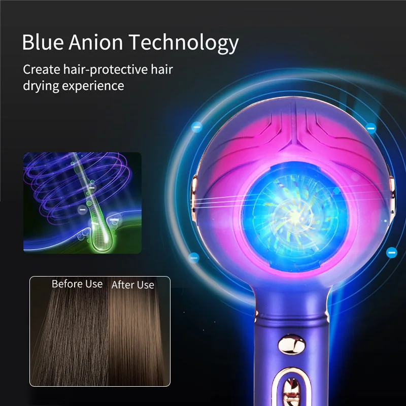 Professional Best Quality 1800W High Speed Quick Dry Constant Temperature Hot and Cold Negative Ion Hair Dryer