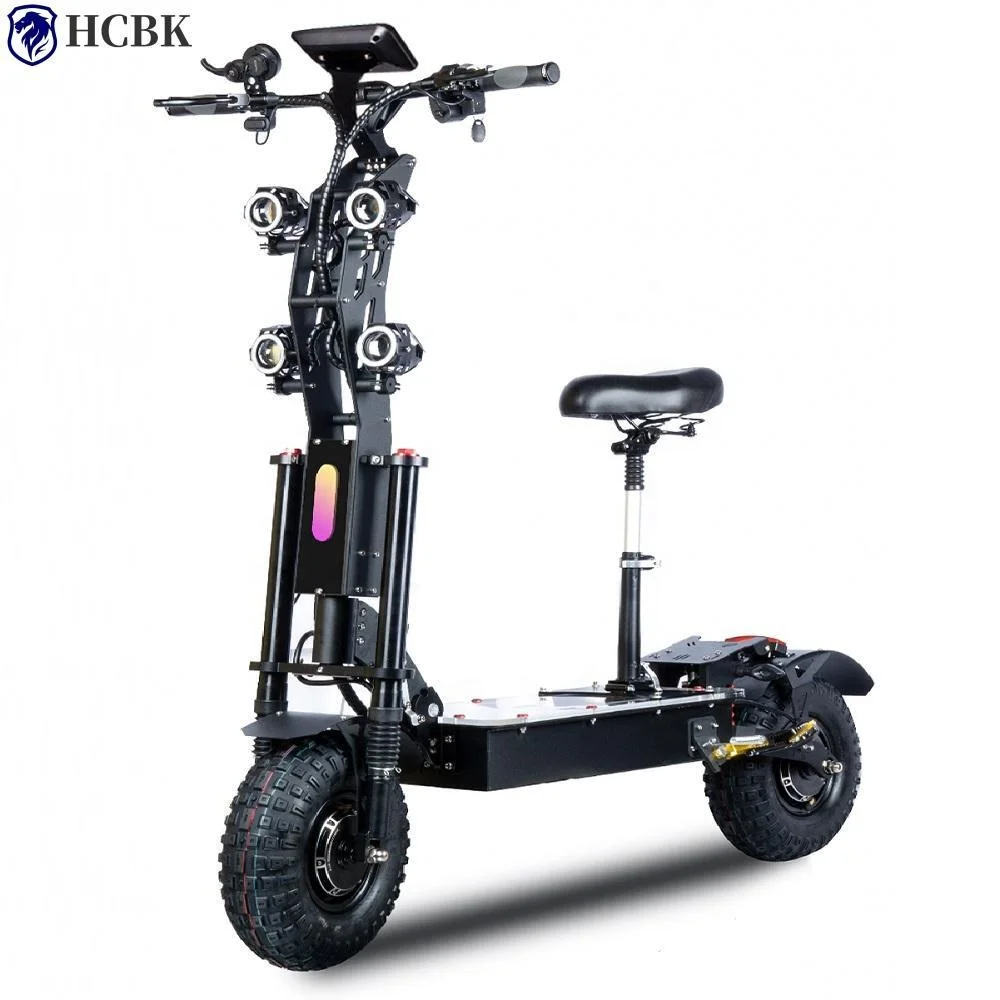 14 Inch 72V 10000W Electric Scooter with 40Ah 50Ah 60Ah 80Ah 100Ah Large Capacity Battery High Speed Off-road Electric Scooter