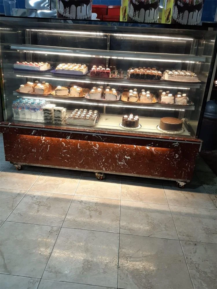 1200mm commercial marble glass bakery pastry cake display refrigerator cabinet showcase