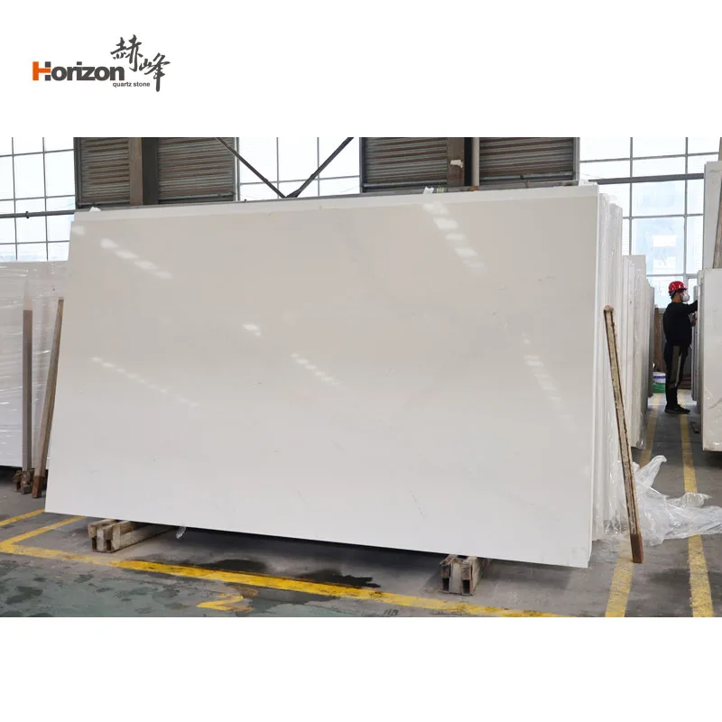 Calacatta White Marble Looks Engineered Stone Artificial Stones Calacatta Quartz Slabs for Kitchen Countertop