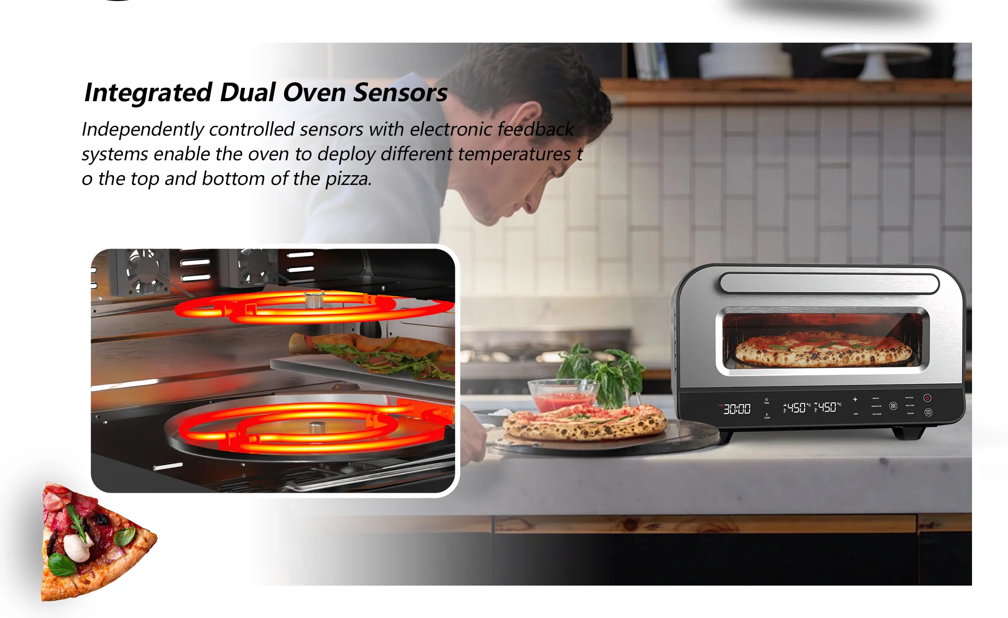 Pizza Maker Machine Oven - Efficient Automatic Pizza Maker & Portable Stainless Steel Oven Deep Pan Pizza Maker