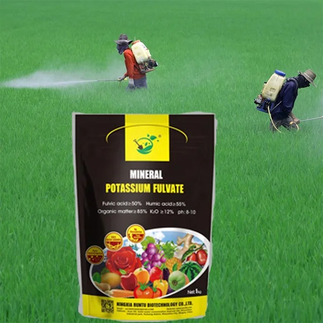 Organic bio fertilizer most popular in China potassium humate shiny flake