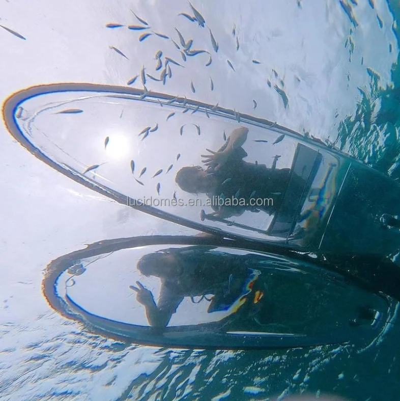SUP paddle board Ocean Surfing board crystal PC Transparent factory stand up rowing family water sport