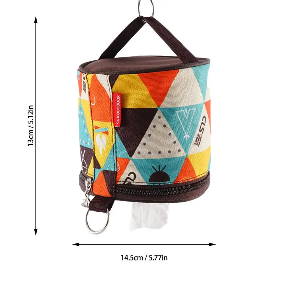 Camping Paper Box Folding Ethnic Style Toilet Paper Tissue Storage Bag Waterproof Outdoor Camping Travel Pouch Outdoor Tools