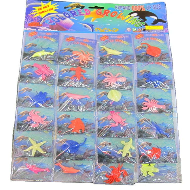 kids wholesale plastic cheaper high quality growing Expandable Animals in water toy