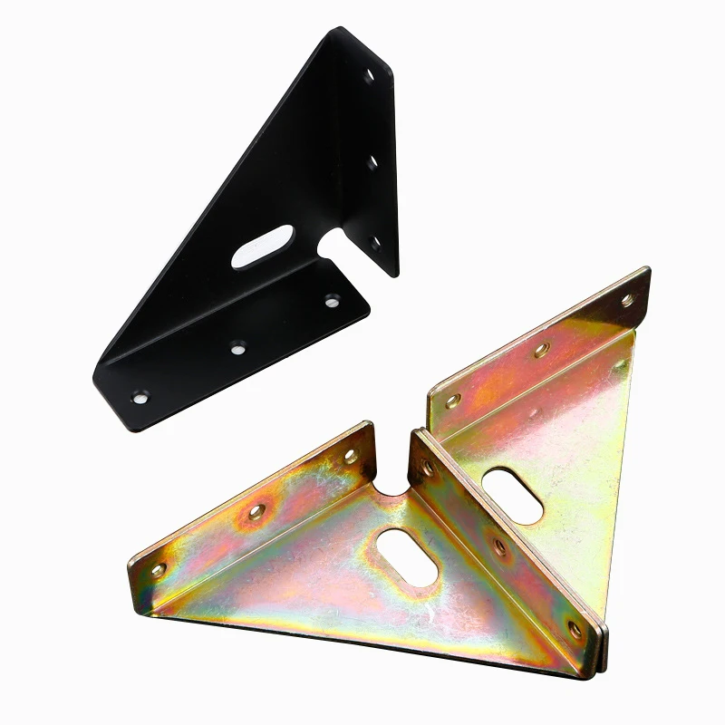 Three-sided corner code fixed 90 degrees angle iron cabinet hanging code bed corner code table and chair cabinet