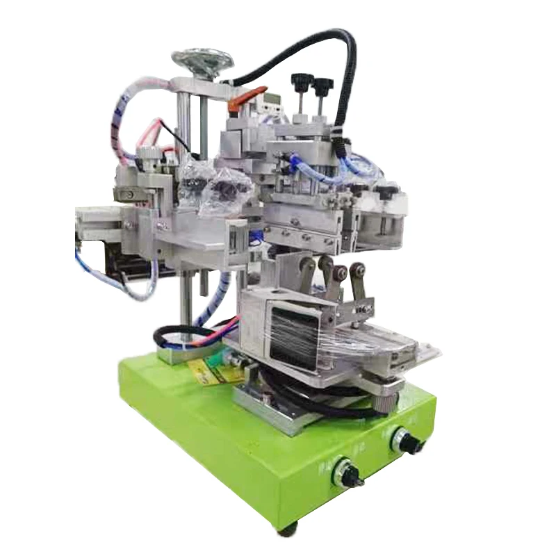 Good Price Pneumatic Silk Screen Printing Press Semi Automatic Single Color Cylinder Textile Screen Printer for Round Tubes