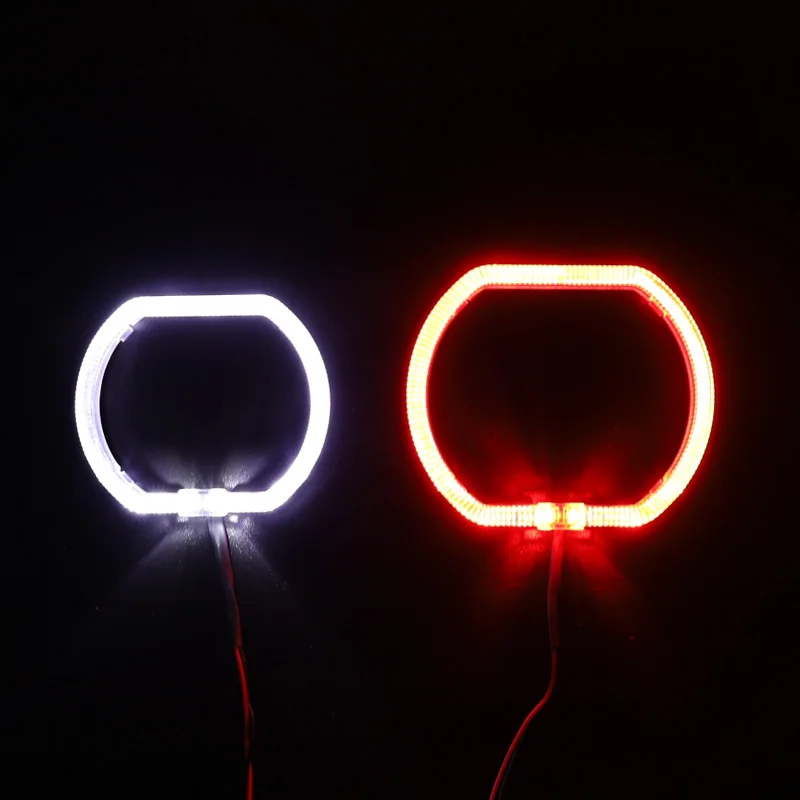 Factory wholesale motorcycle automobile accessories universal LED halo rings red white blue LED light guide angel eyes