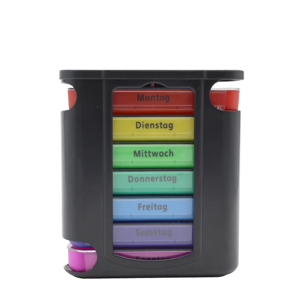 mini portable weekly pill storage cases plastic medicine 28 cases travel pill box for easy pill management