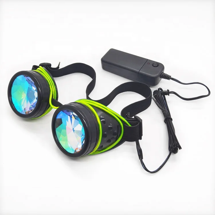2022 Fashion Retro Unisex Rave Festival  Cosplay Glasses Kaleidoscope Glasses Party Steampunk Goggles