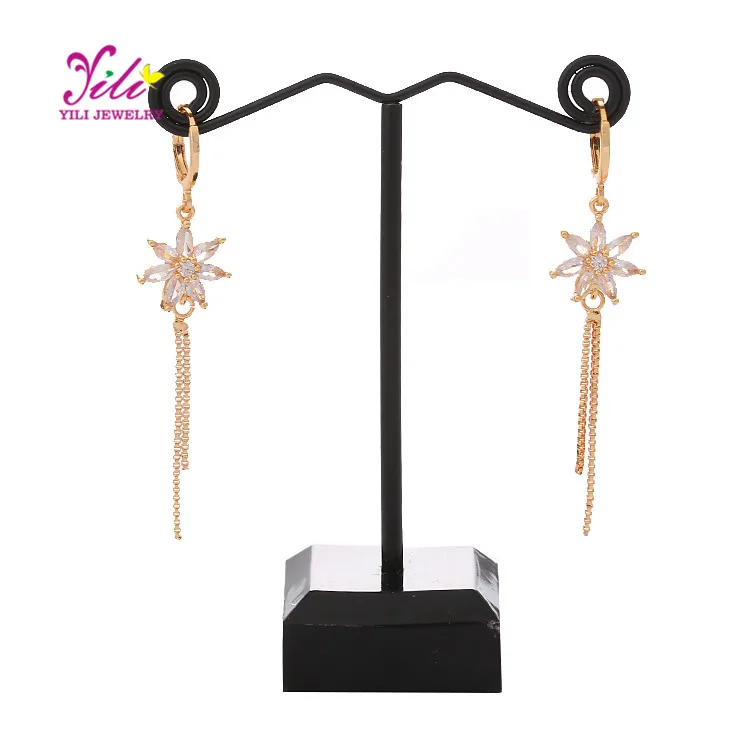 Wholesale Cheap Fashionable 18k Gold Plated Hanging Earrings For Women