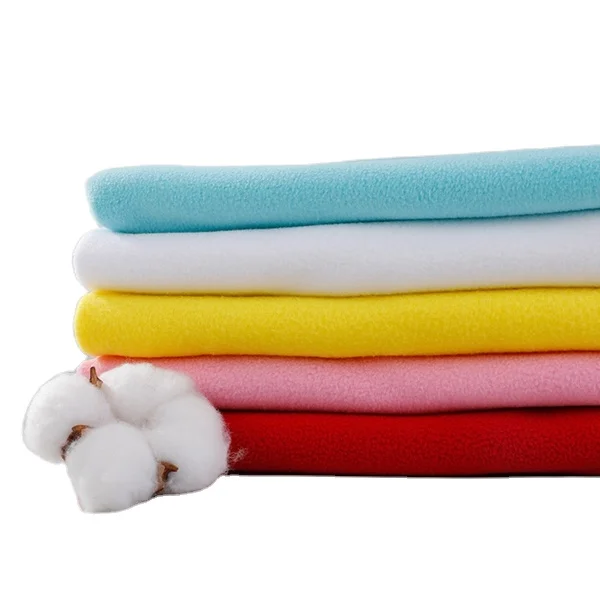 Shaoxing Textile 180gsm 220gsm 250gsm 100 Polyester Double Brushed One Side Anti Pilling Polar Fleece Sherpa Blanket Fabric