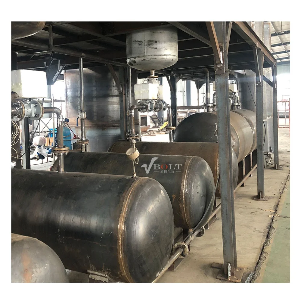 Patented design high quality waste black oil recycling to diesel oil regeneration plant