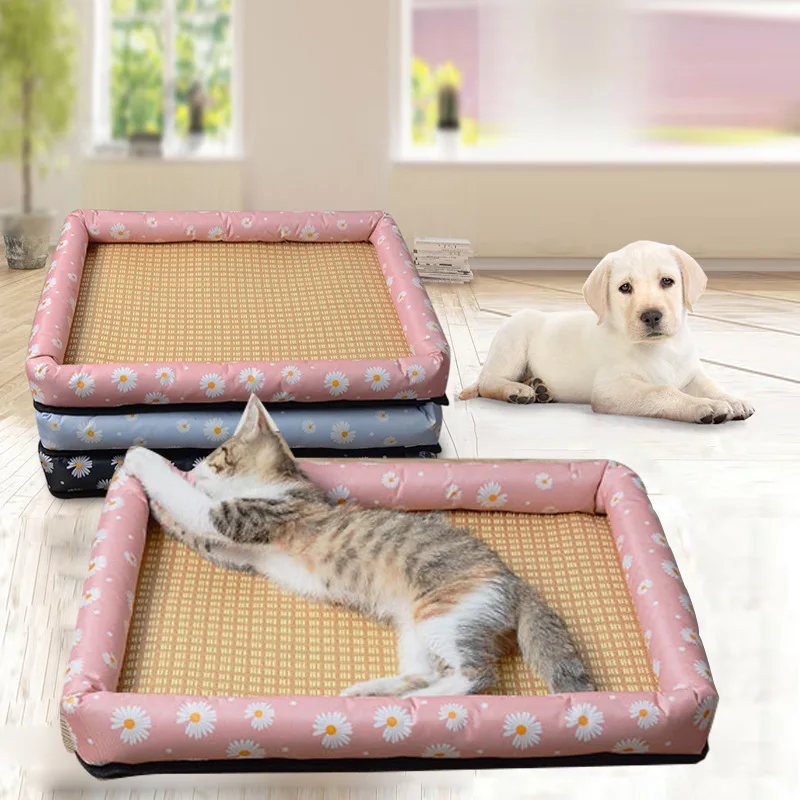 Multi Size Pet Cooling Mat Summer Dog Pad Travel Blanket Sleeping Bed Breathable Ice Silk Pet Cooling Mat